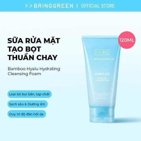 APP-WEB 01.04 - 03.05 Bring Green Sữa rửa mặt Bamboo Hyalu Hydrating Cleansing Foam 120ml