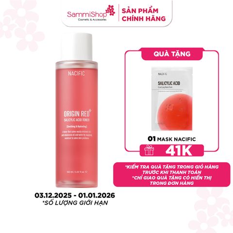 Nacific Nước hoa hồng Origin Red Salicylic Acid Toner 150ml