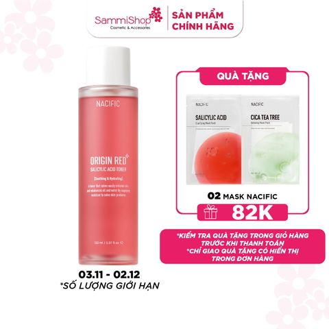Nacific Nước hoa hồng Origin Red Salicylic Acid Toner 150ml