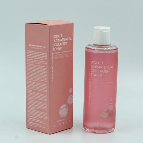 Jigott Nước hoa hồng dưỡng ẩm Ultimate Real Collagen Toner 300ml
