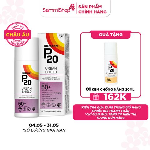 Riemann P20 Kem chống nắng Urban Shield SPF50+ PA++++ 50g
