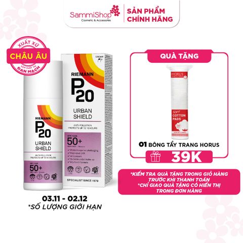 Riemann P20 Kem chống nắng Urban Shield SPF50+ PA++++ 50g