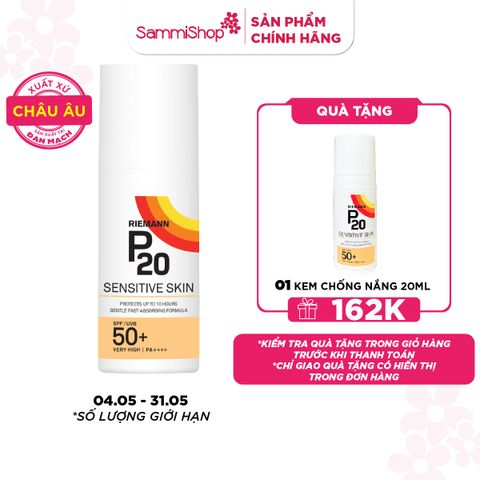 Riemann P20 Kem chống nắng Sensitive Skin SPF50+ PA++++ 100ml