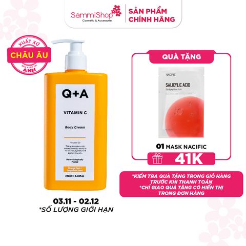 Q+A Kem dưỡng Vitamin C Body Cream 250ml