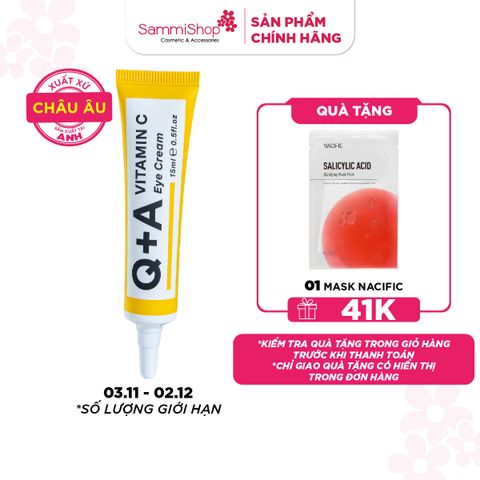 Q+A Kem dưỡng da vùng mắt Vitamin C Eye Cream 15ml