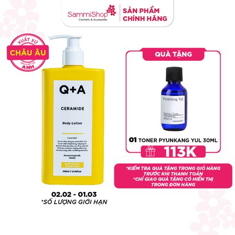 Q+A Sữa dưỡng Ceramide Body Lotion 250ml