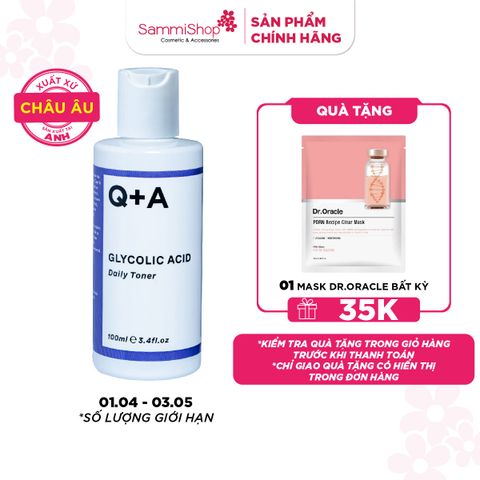 Q+A Nước hoa hồng Glycolic Acid Daily Toner 100ml