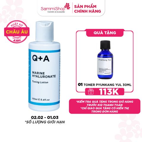 Q+A Nước hoa hồng Marine Hyaluronate Toning Lotion 100ml