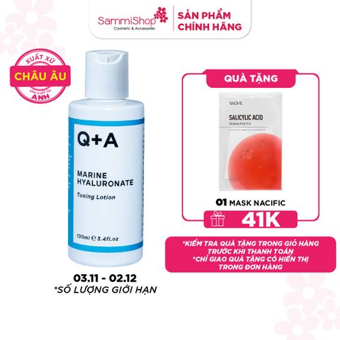 Q+A Nước hoa hồng Marine Hyaluronate Toning Lotion 100ml