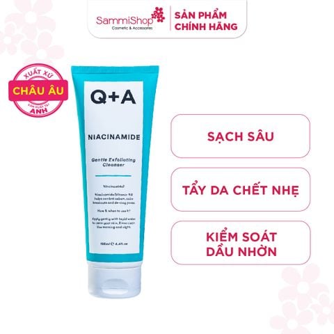 Q+A Sữa rửa mặt Niacinamide Gentle Exfoliating Cleanser 125ml