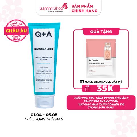 Q+A Sữa rửa mặt Niacinamide Gentle Exfoliating Cleanser 125ml