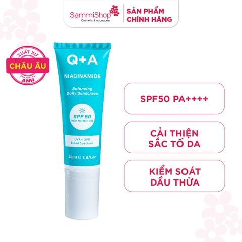 Q+A Kem chống nắng Niacinamide Balancing Daily Sunscreen 50ml