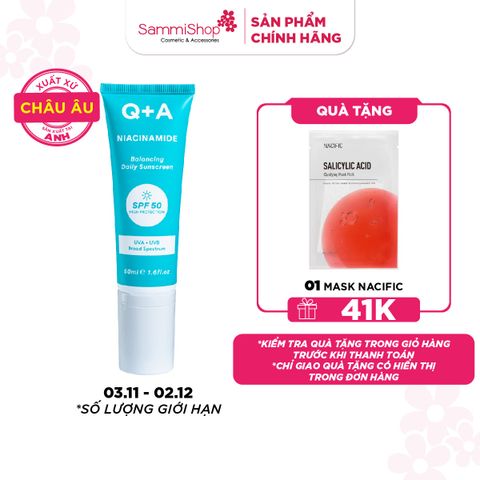 Q+A Kem chống nắng Niacinamide Balancing Daily Sunscreen 50ml