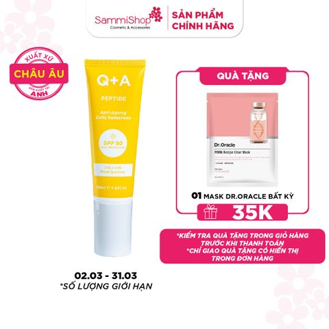 Q+A Kem chống nắng Peptide Anti-Ageing Daily Sunscreen 50ml