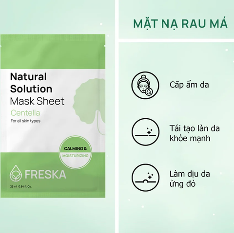 SALE TOÀN NHÃN 04.05-31.05 Freska Mặt nạ giấy Natural Solution Mask Sheet 25ml