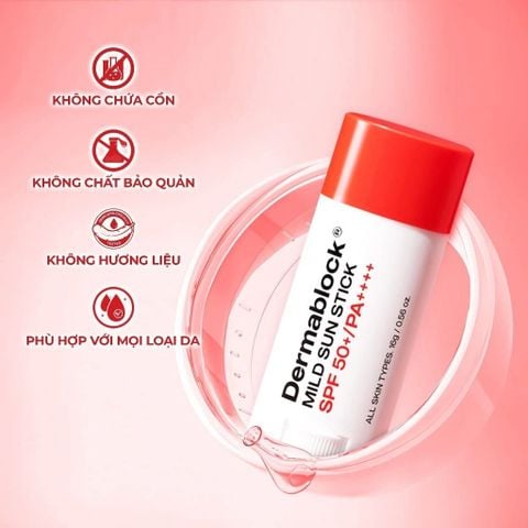 Dermablock Kem chống nắng dạng thỏi Mild Sun Stick SPF50+PA++++ 16g