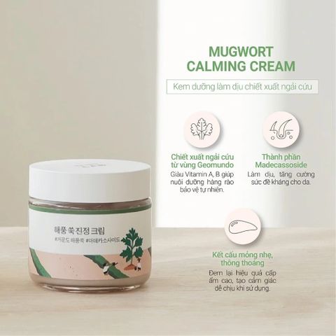 Round lab Kem dưỡng da Mugwort Calming Cream 80ml