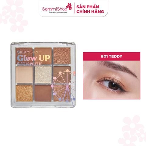 Silkygirl Bảng phấn mắt 9 ô Glow Up 9-Color Palette 7.2g