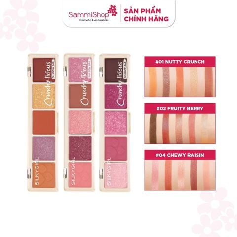 Silkygirl Bảng phấn mắt 5 màu Crunchy-Licious Shadow Bar