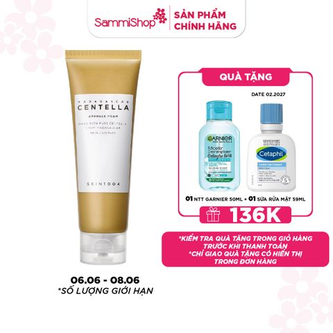 APP+WEB SPIKEDAY 6-7-8/6 Skin1004 Sữa rửa mặt Madagascar Centella Ampoule Foam 125ml