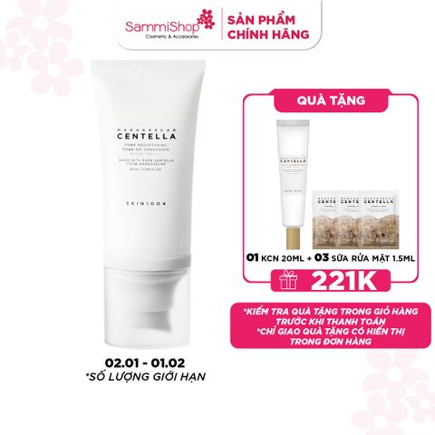 APP+WEB 02.01 - 01.02 Skin1004 Kem chống nắng Madagascar Centella Tone Brightening Tone-up Sunscreen SPF50+ PA++++ 50ml
