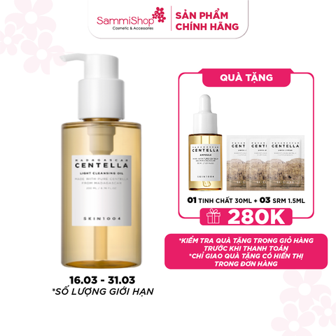 APP+WEB 16.03-31.03 Skin1004 Tẩy trang Madagascar Centella Light Cleansing Oil 200ml