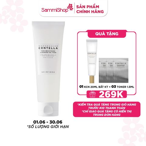 Skin1004 Sữa rửa mặt Madagascar Centella Tone Brightening Cleansing Gel Foam 125ml