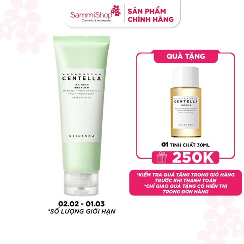 Skin1004 Sữa rửa mặt Madagascar Centella Tea-Trica BHA Foam 125ml