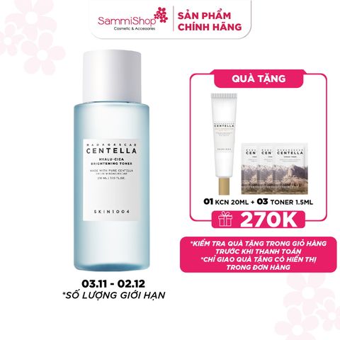 Skin1004 Nước hoa hồng Madagascar Centella Hyalu-cica Brightening Toner 210ml