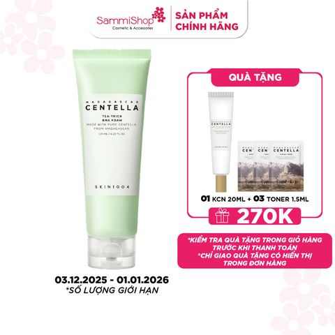Skin1004 Sữa rửa mặt Madagascar Centella Tea-Trica BHA Foam 125ml
