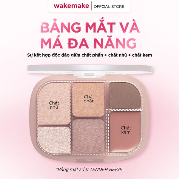 WAKEMAKE Soft Sheer Multi Palette 6.4g (11 Colors)