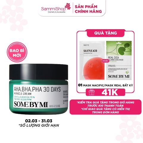 Some By Mi Kem dưỡng AHA-BHA-PHA 30 Days Miracle Cream 60g