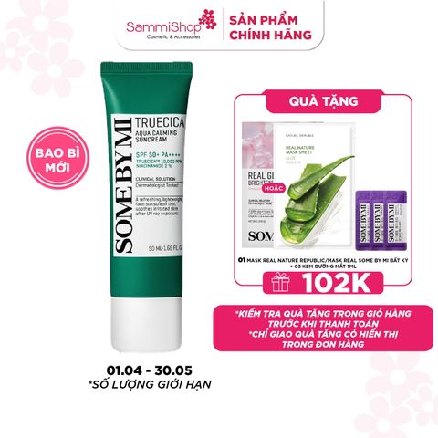 Some By Mi Kem chống nắng Truecica Aqua Calming Suncream 50ml