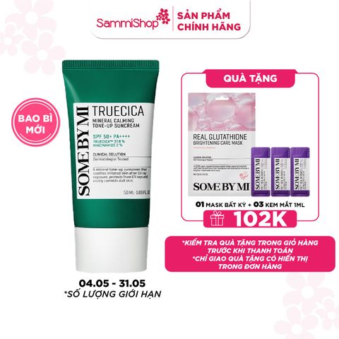 Some By Mi Kem chống nắng Truecica Mineral Calming Tone-up Suncream 50ml
