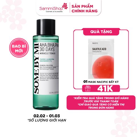 Some By Mi Nước hoa hồng AHA.BHA.PHA 30 Days Miracle Toner 150ml