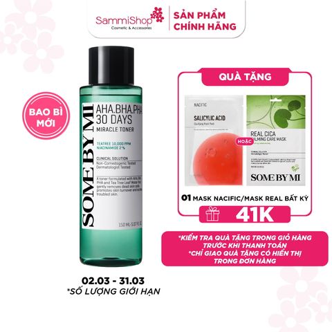 Some By Mi Nước hoa hồng AHA.BHA.PHA 30 Days Miracle Toner 150ml