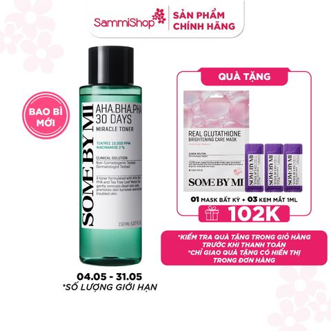Some By Mi Nước hoa hồng AHA.BHA.PHA 30 Days Miracle Toner 150ml