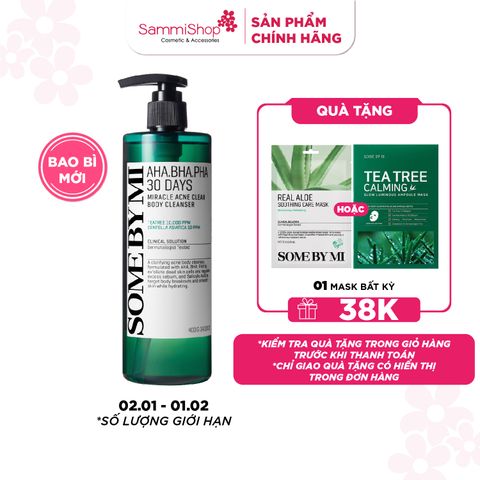 Some By Mi Sữa tắm AHA-BHA-PHA 30 Days Miracle Acne Clear Body Cleanser 400g