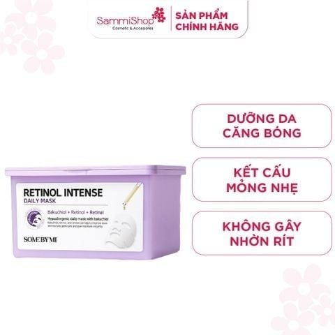M1T1 15.05 - 31.05 Some By Mi Hộp mặt nạ giấy Retinol Intense Daily Mask 350ml (hộp 30 miếng)