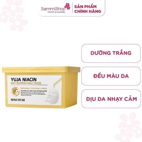 M1T1 15.05 - 31.05 Some By Mi Hộp mặt nạ giấy Yuja Niacin Anti Blemish Daily Mask 370ml (hộp 30 miếng)