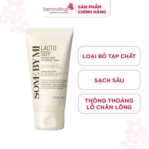Some By Mi Sữa rửa mặt Lacto Soy Enzyme Deep Cleansing Foam 100ml