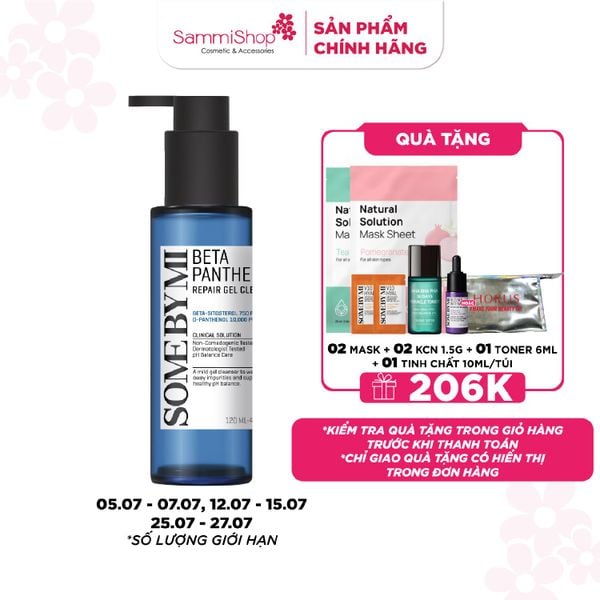Some By Mi Sữa rửa mặt Beta Panthenol Repair Gel Cleanser 120ml
