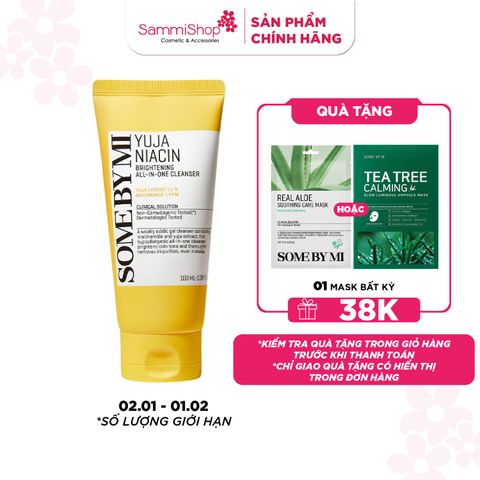 Some By Mi Sữa rửa mặt Yuja Niacin Brightening All-In-One Cleanser 100ml