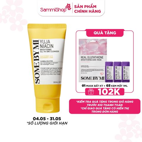 Some By Mi Sữa rửa mặt Yuja Niacin Brightening All-In-One Cleanser 100ml