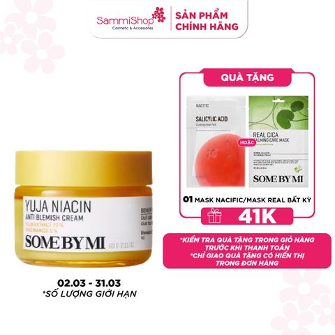 Some By Mi Kem dưỡng Yuja Niacin Anti Blemish Cream 60g