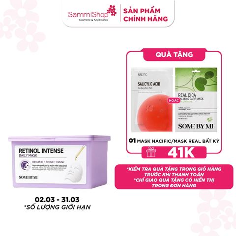 Some By Mi Hộp mặt nạ giấy Retinol Intense Daily Mask 350ml (hộp 30 miếng)