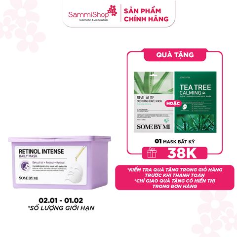 Some By Mi Hộp mặt nạ giấy Retinol Intense Daily Mask 350ml (hộp 30 miếng)