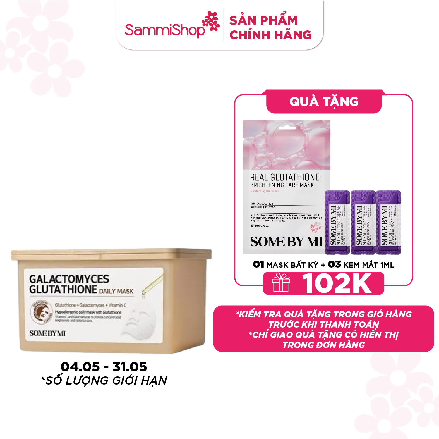 glutathione mặt nạ Some By Mi Hộp mặt nạ giấy Galactomyces Glutathione Daily Mask 350ml (hộp  30 miếng)Some By Mi Hộp mặt nạ giấy Galactomyces Glutathione Daily Mask  350ml ( – SammiShop