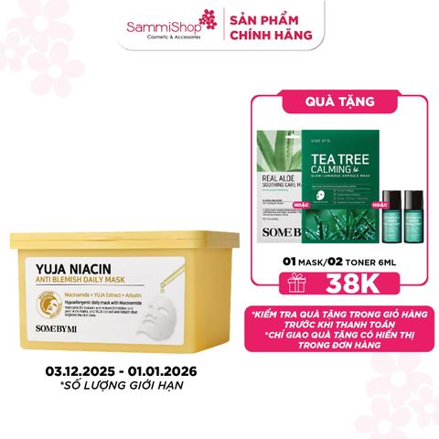 Some By Mi Hộp mặt nạ giấy Yuja Niacin Anti Blemish Daily Mask 370ml (hộp 30 miếng)