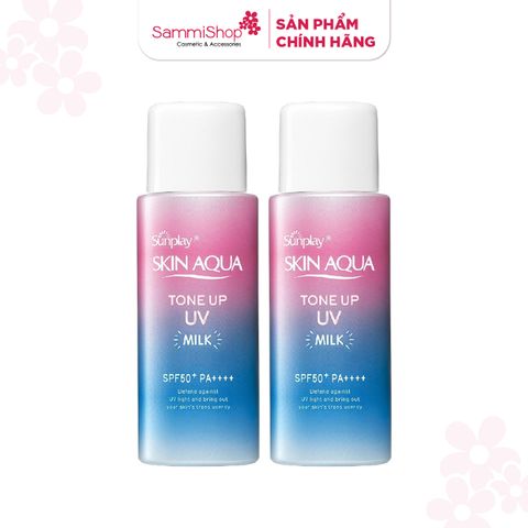 07.11 - 11.11 COMBO 2 Sunplay Sữa chống nắng Skin Aqua Tone Up UV Milk Lavender SPF50+/PA++++ 50g